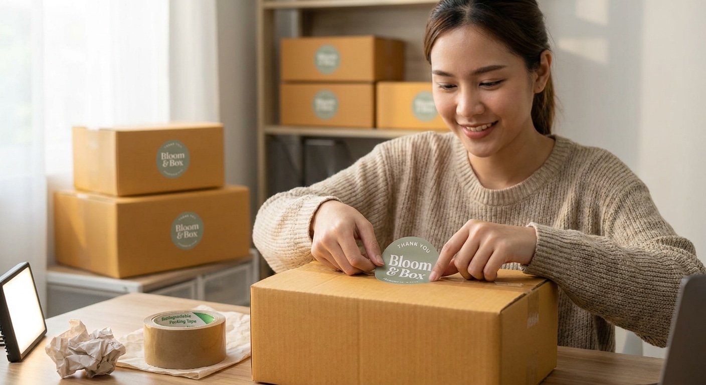 5 เทคนิคออกแบบสติ๊กเกอร์ติดกล่องพัสดุ สร้างความประทับใจ - tips-sticker-design-parcel-box