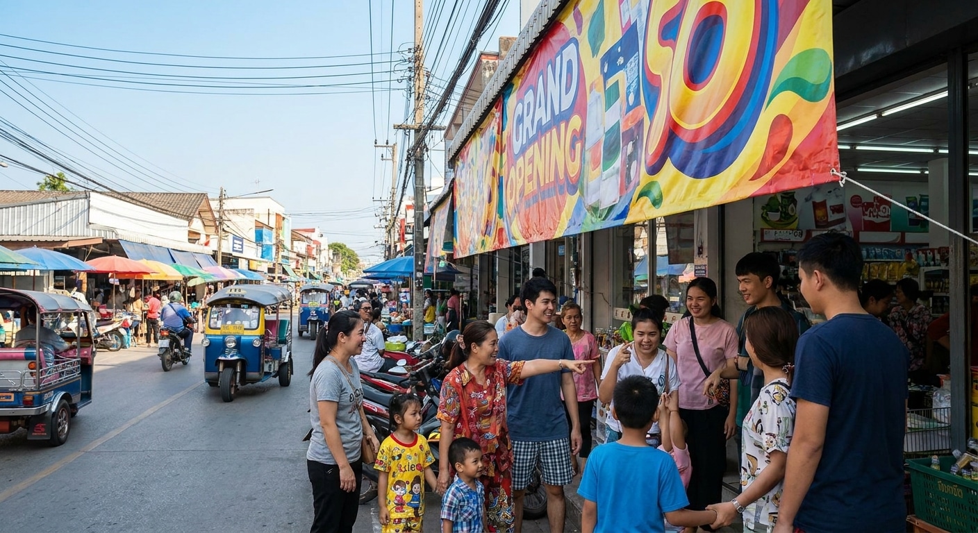 เทคนิคทำป้ายไวนิลหน้าร้าน ดึงดูดลูกค้าเพิ่มยอดขาย - vinyl-banner-offline-marketing