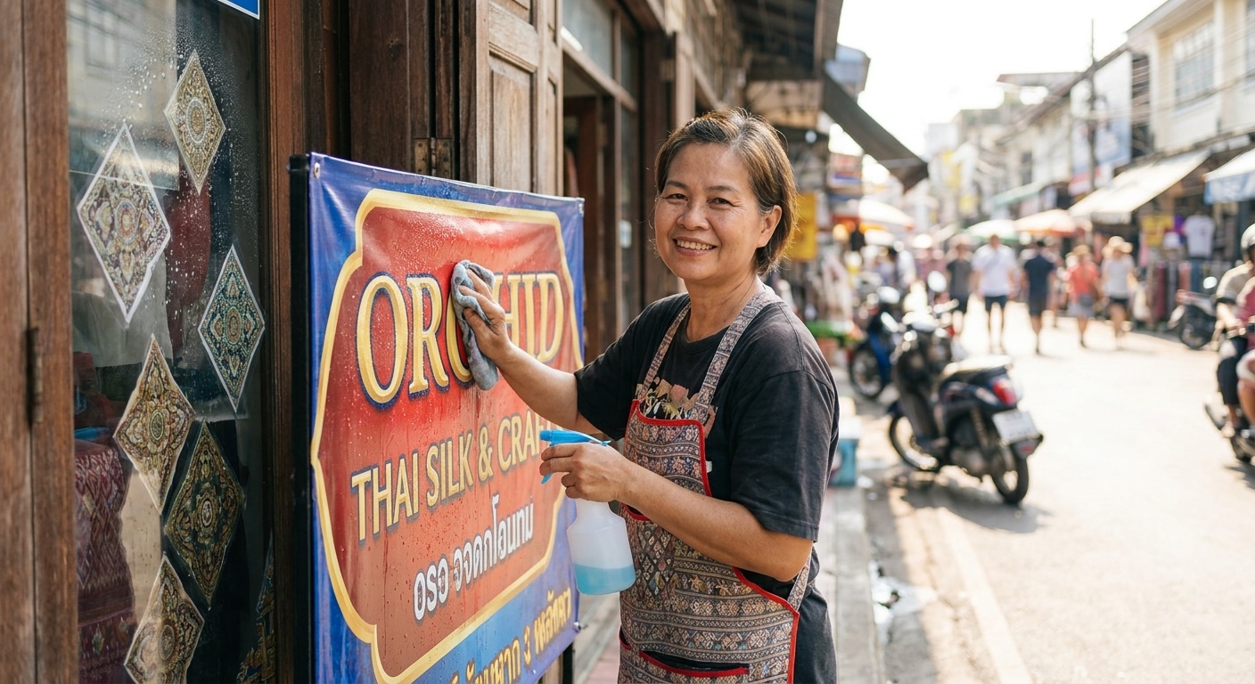 วิธีดูแลป้ายไวนิล-ป้ายร้านให้สีสด ทนแดดทนฝนยืดอายุใช้งาน - vinyl-sign-maintenance-tips