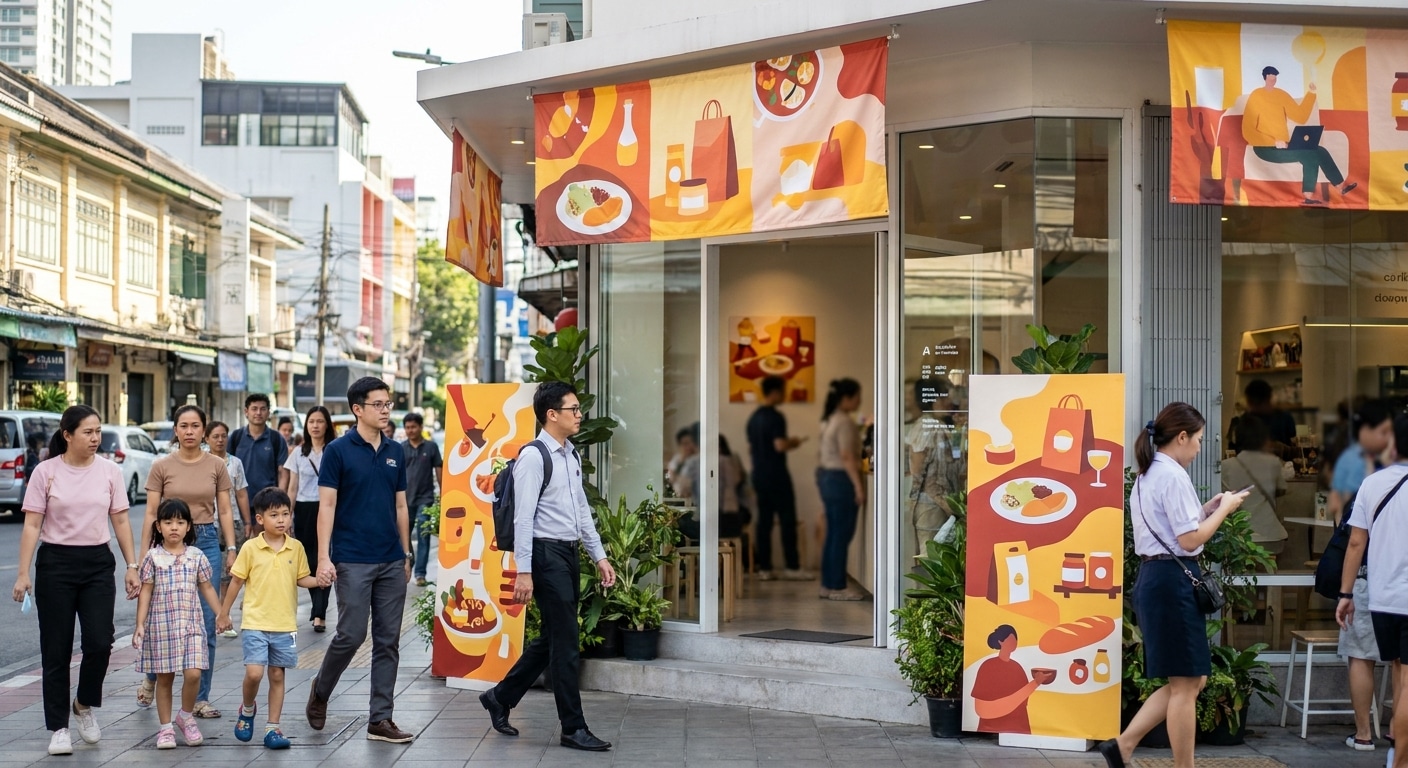 เทคนิคทำป้ายไวนิลและสแตนดี้ ดึงคนเข้าร้านช่วงครึ่งปีหลัง - vinyl-standee-marketing-tips