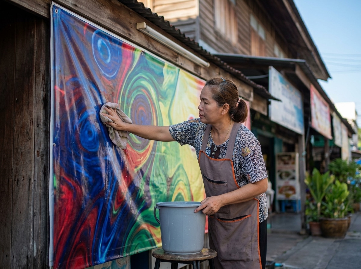 เคล็ดลับดูแลป้ายไวนิลและสติ๊กเกอร์หน้าร้านให้สีสดสู้แดดฝน - vinyl-sticker-sign-maintenance