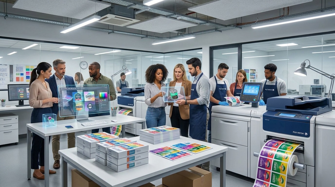 จับตาเทรนด์ AI ออกแบบฉลากสินค้า พลิกโฉมวงการพิมพ์ 2026 - ai-label-design-printing-trends