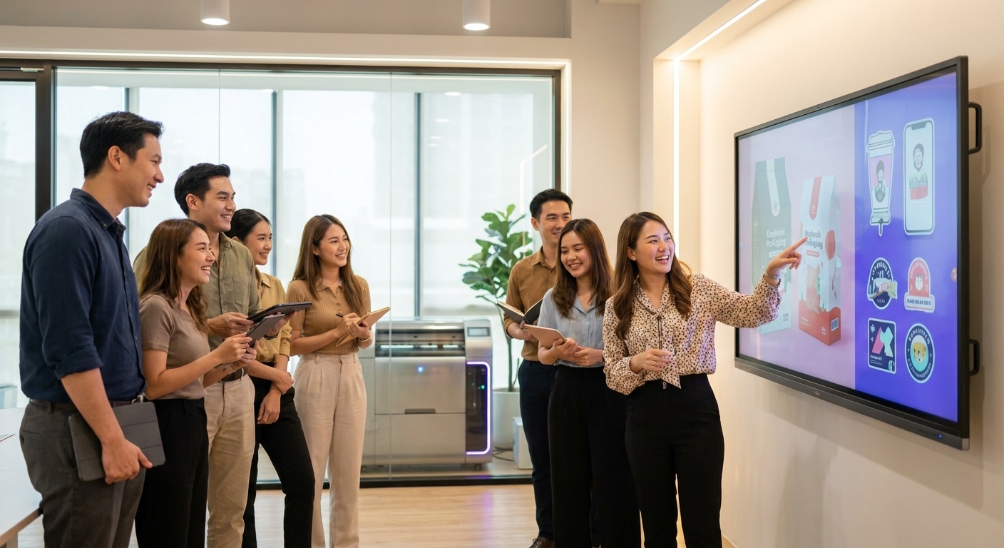 นวัตกรรม AI ออกแบบสื่อสิ่งพิมพ์ 2027 พลิกโฉมธุรกิจ SME - ai-print-design-trend-2027