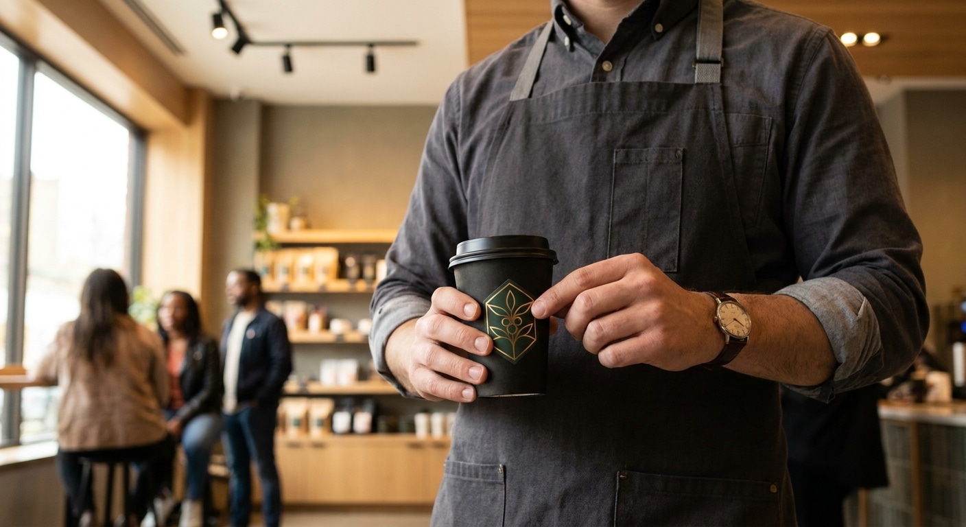 5 เทคนิคออกแบบสติ๊กเกอร์ติดแก้วกาแฟ ให้แบรนด์ดูแพง - coffee-cup-sticker-design-tips
