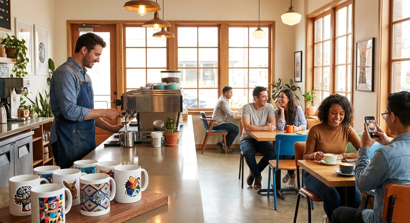 5 เทคนิคทำสติ๊กเกอร์ติดแก้วกาแฟให้โดดเด่น ดึงดูดลูกค้า - coffee-cup-sticker-ideas