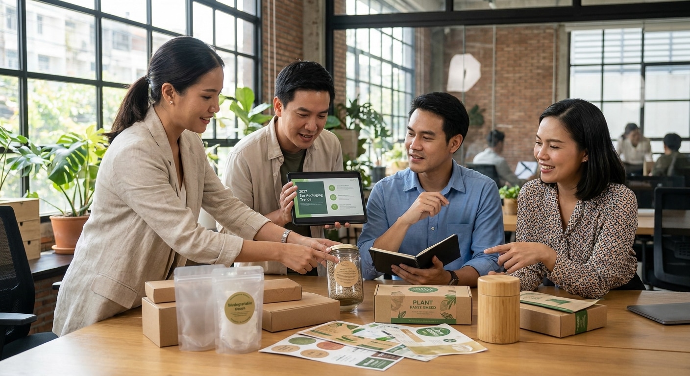 เทรนด์พิมพ์ฉลากสินค้ารักษ์โลก 2027 มัดใจลูกค้ายุคใหม่ - eco-friendly-label-trend-2027