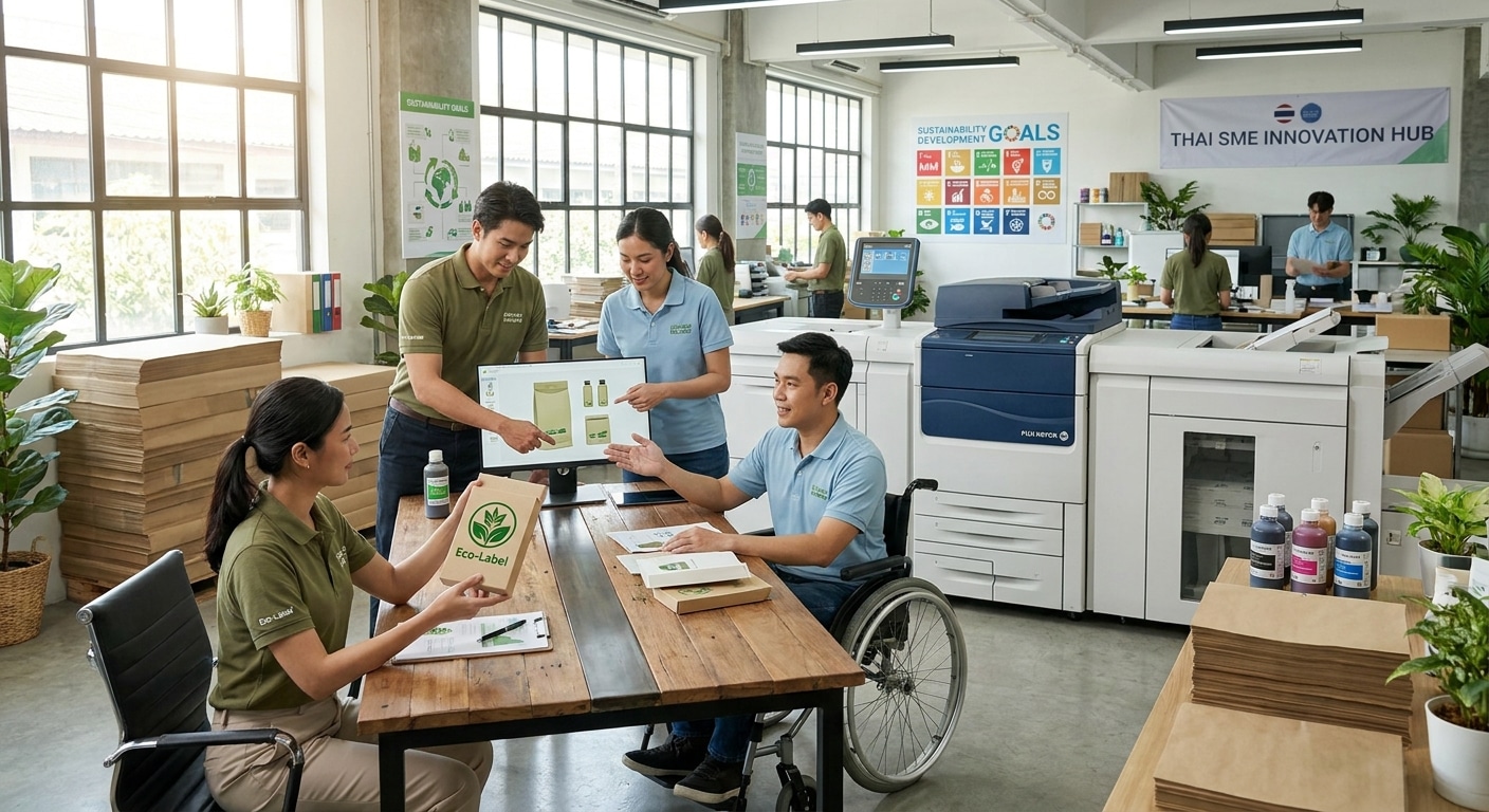 เจาะเทรนด์พิมพ์ฉลากรักษ์โลก 2027 โอกาสทองของ SME - eco-friendly-printing-label-trends
