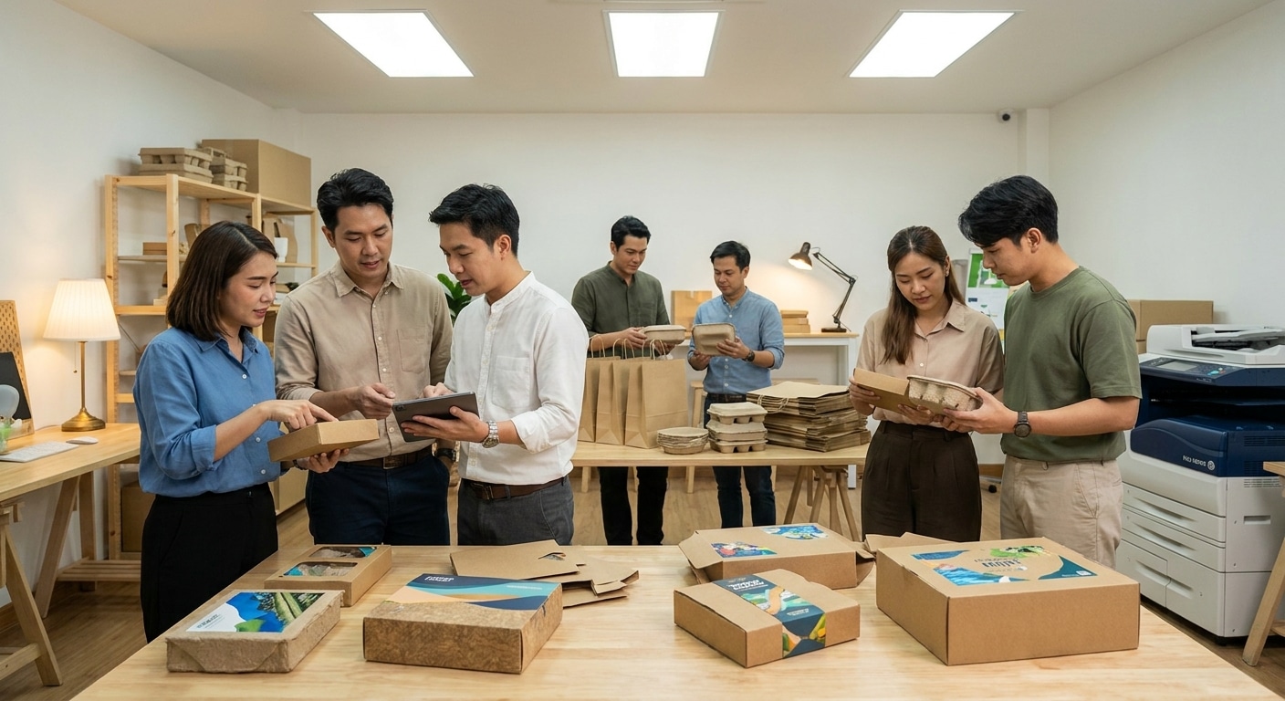 เทรนด์บรรจุภัณฑ์รักษ์โลก 2027 นวัตกรรมงานพิมพ์เพื่อ SME ไทย - eco-friendly-printing-trend-2027