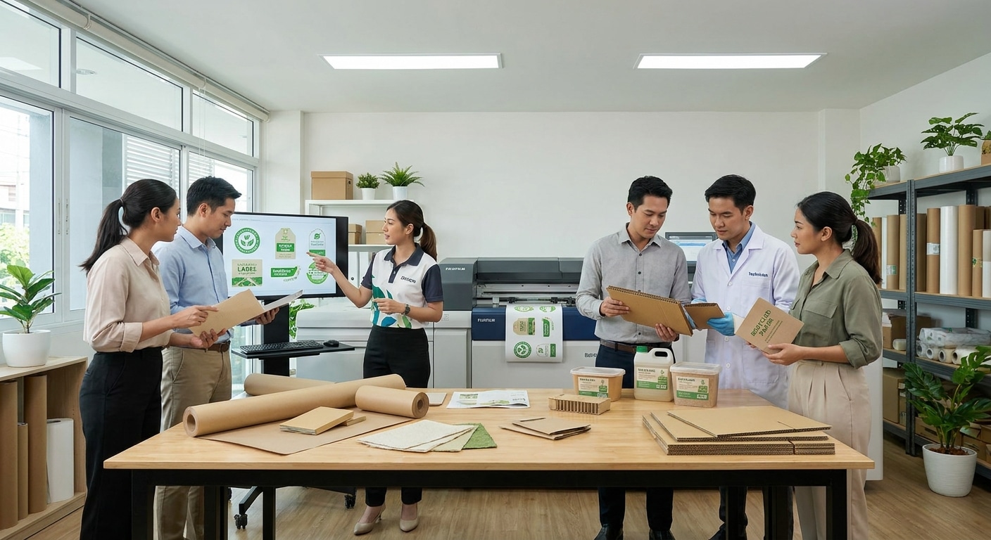 เทรนด์สื่อสิ่งพิมพ์ 2027: ฉลากและแพ็กเกจจิ้งรักษ์โลกมาแรง - eco-friendly-printing-trends-2027