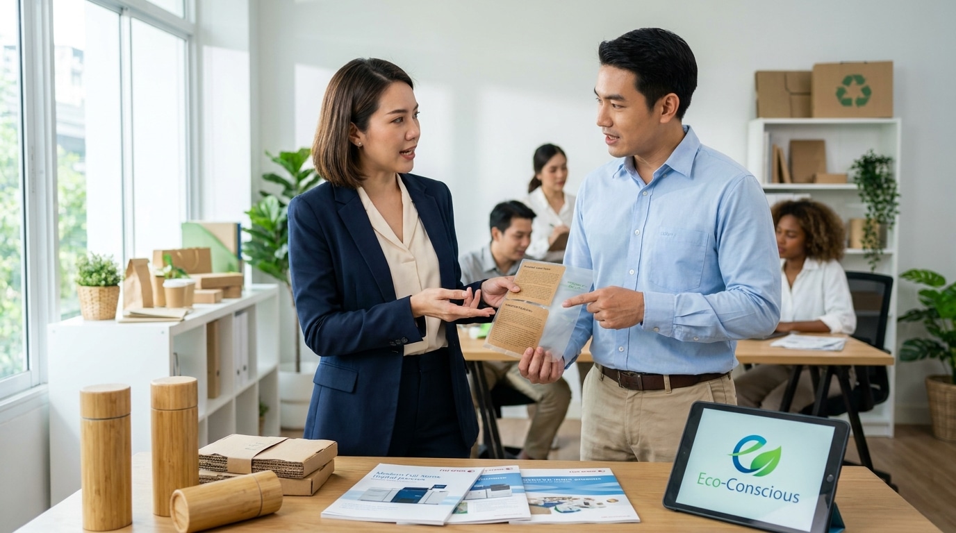 เทรนด์พิมพ์ฉลากรักษ์โลก 2027 นวัตกรรมใหม่ที่ SME ต้องรู้ - eco-friendly-printing-trends-2027