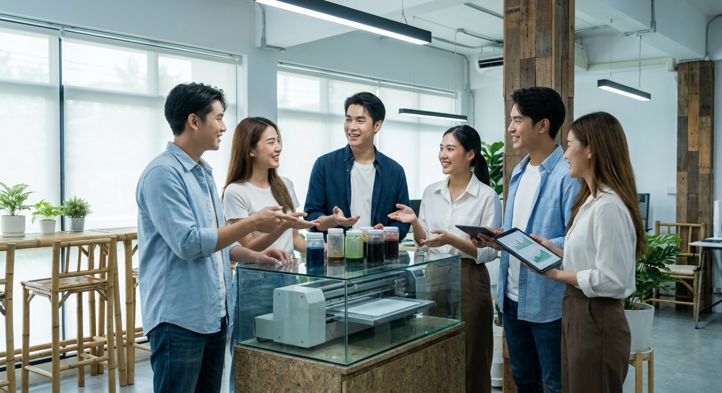 เทรนด์ 2027 นวัตกรรมหมึกพิมพ์รักษ์โลก ยกระดับแบรนด์ SME - eco-friendly-printing-trends-2027