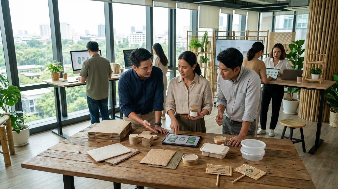 ส่องเทรนด์สื่อสิ่งพิมพ์ 2027 นวัตกรรมฉลากและป้ายรักษ์โลก - eco-friendly-printing-trends-sme