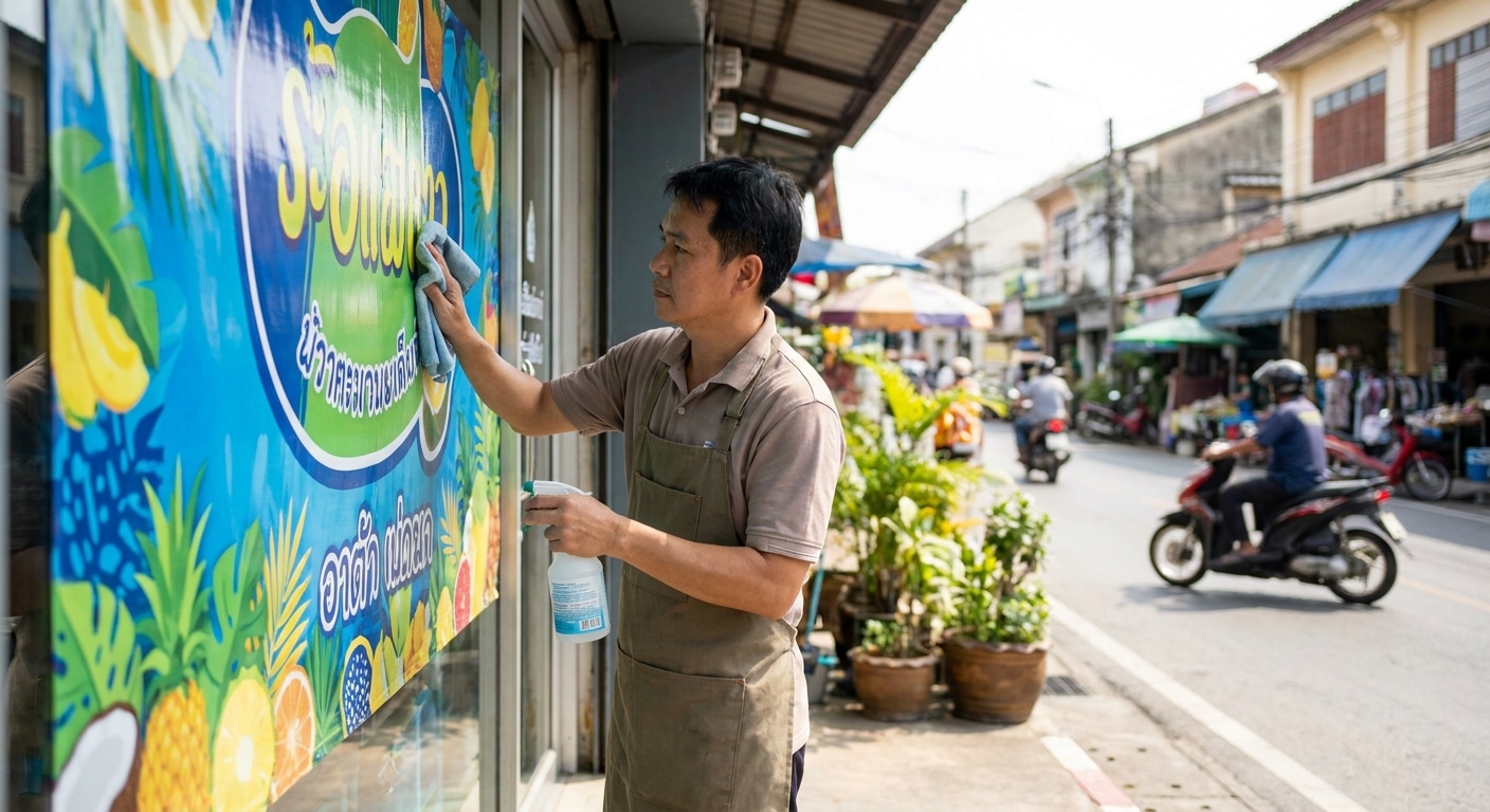 วิธีดูแลป้ายไวนิลและสติ๊กเกอร์หน้าร้านให้สีสดทนนาน - how-to-maintain-vinyl-banners
