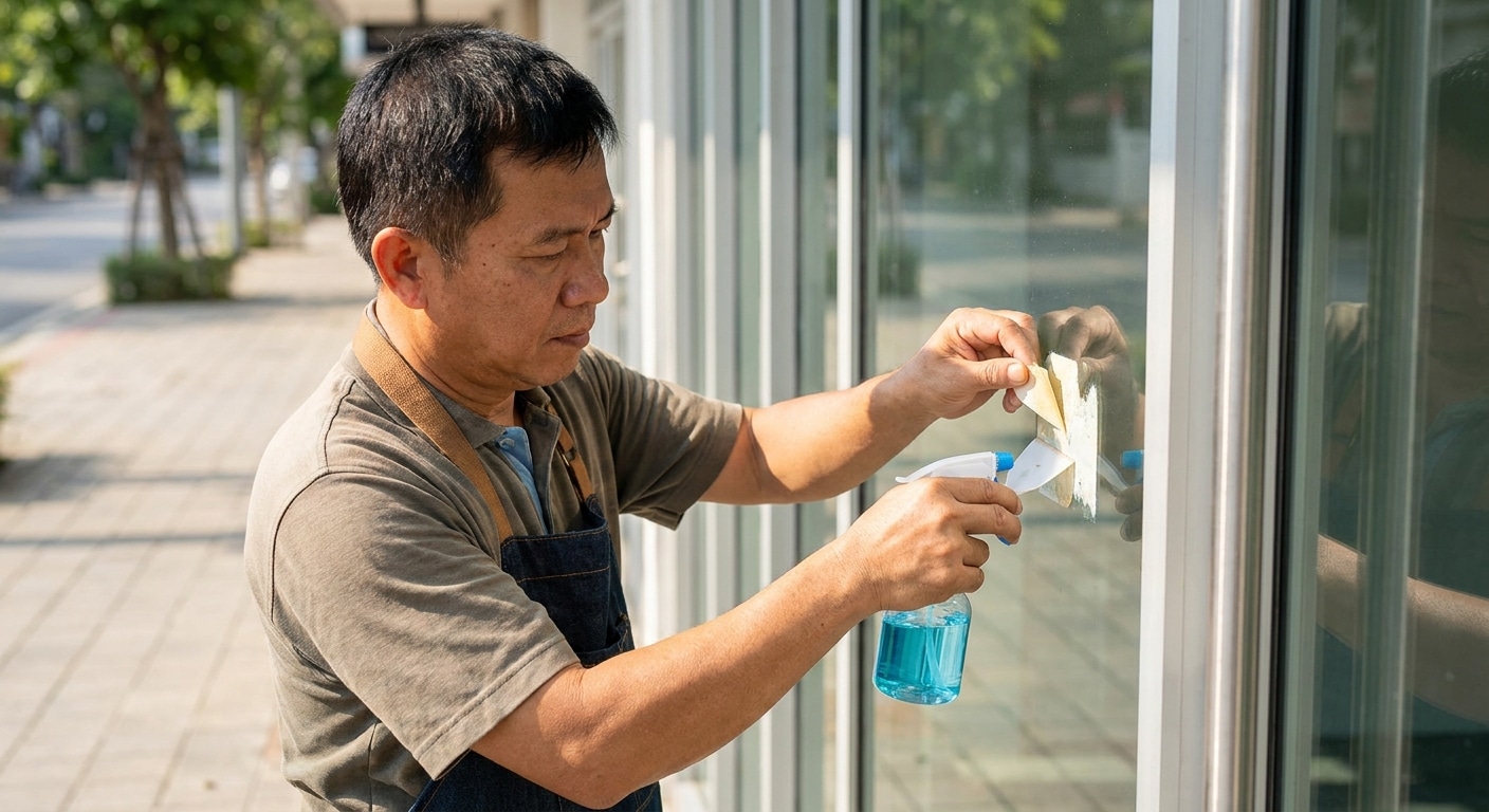 วิธีลอกสติ๊กเกอร์กระจกร้าน ไม่ทิ้งคราบกาว ทำเองได้ง่ายๆ - how-to-remove-glass-stickers