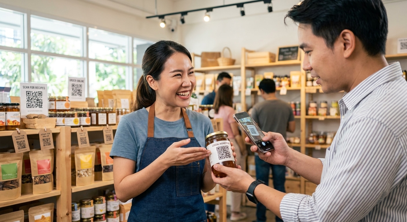 เทคนิคทำป้ายและฉลากสินค้า O2O ดึงลูกค้าออฟไลน์สู่ออนไลน์ - o2o-marketing-print-media-sme