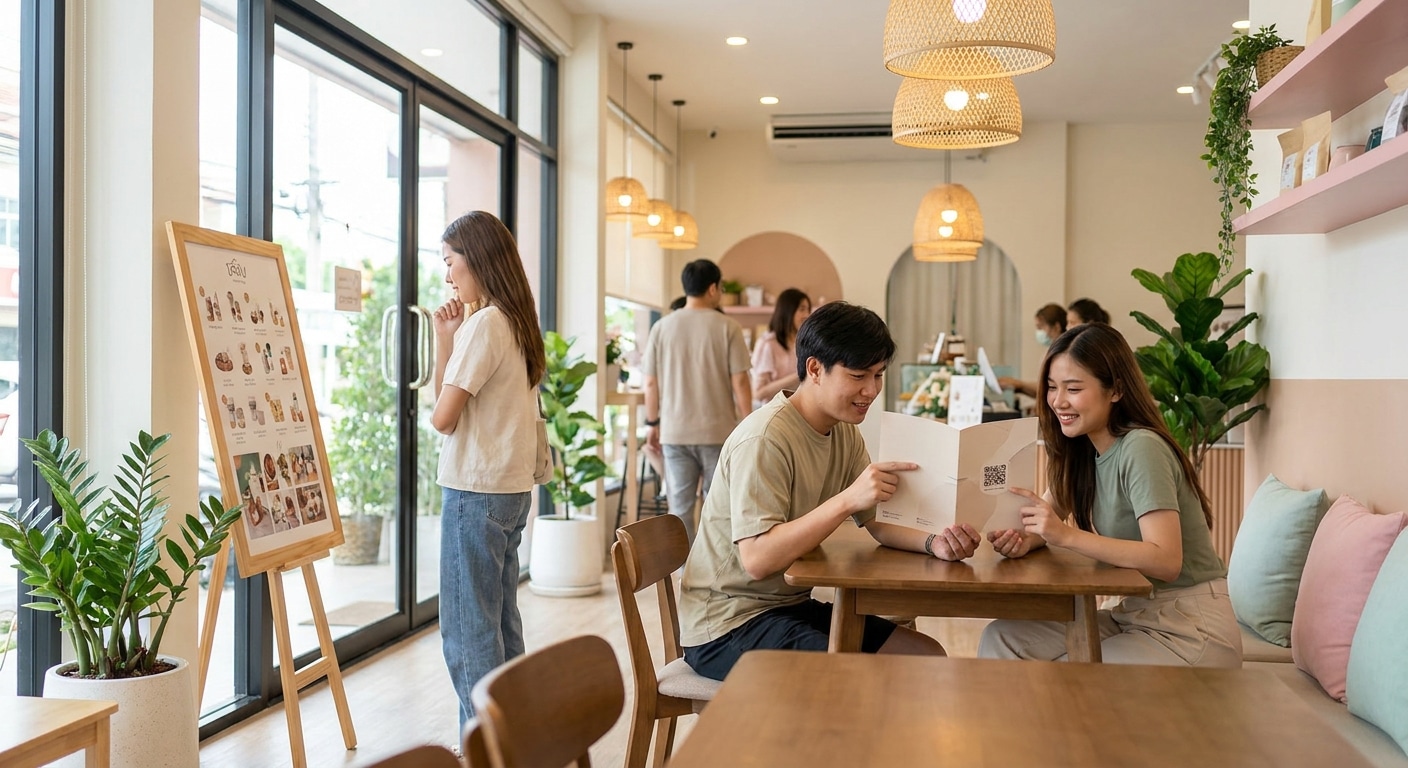 กลยุทธ์ O2O ใช้สื่อสิ่งพิมพ์ผสาน QR Code ดึงลูกค้าเข้าร้าน - o2o-marketing-print-qr-code