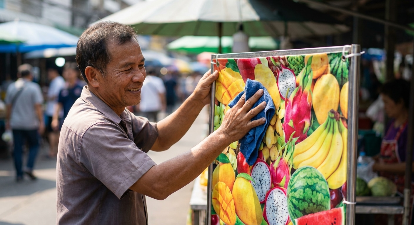 วิธียืดอายุป้ายไวนิลและสติ๊กเกอร์กลางแจ้ง สีสดทนแดดทนฝน - outdoor-sign-sticker-maintenance-tips