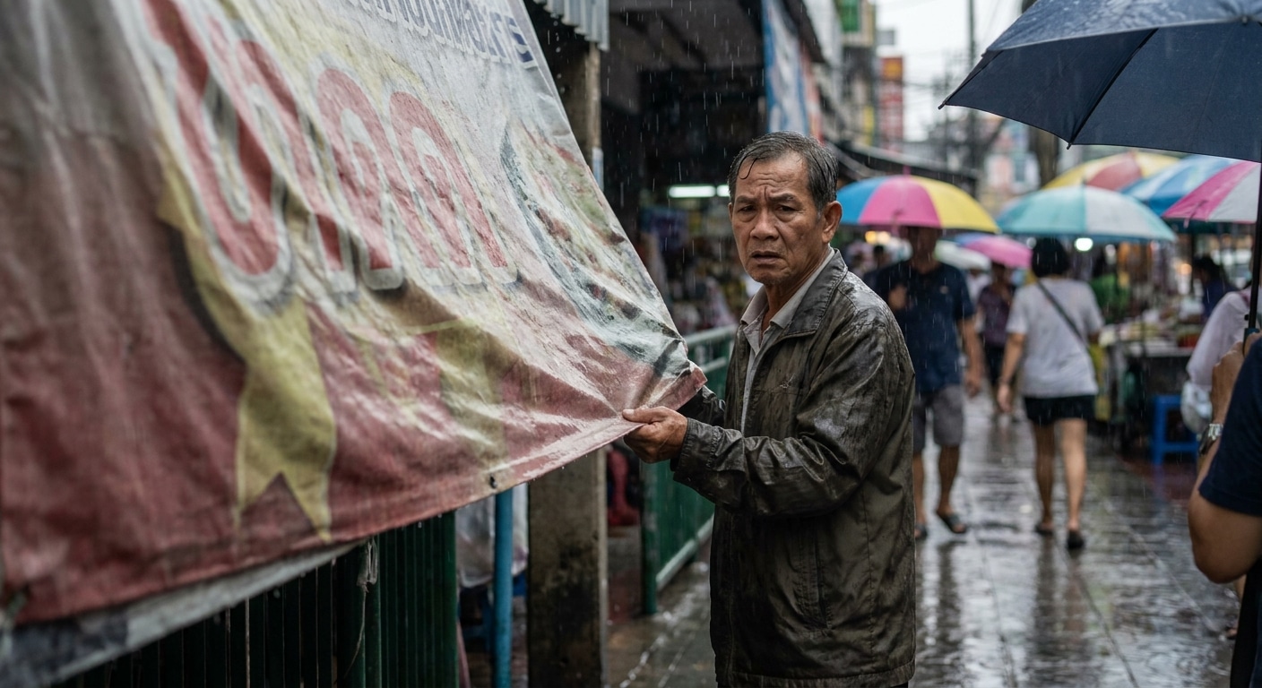 4 วิธียืดอายุไวนิลและป้ายโฆษณากลางแจ้งช่วงหน้าฝน - outdoor-signage-rainy-care