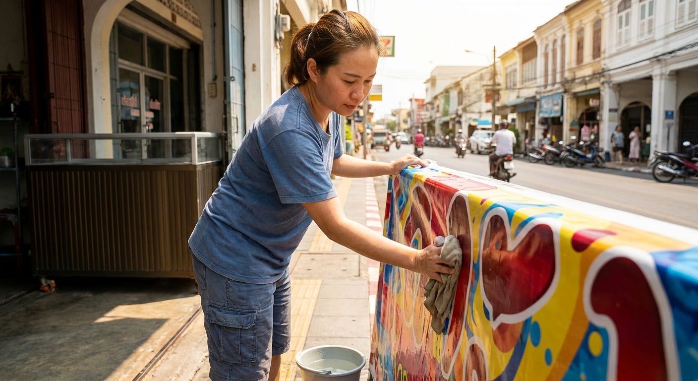 วิธีดูแลป้ายไวนิลหน้าร้านให้สีสดสู้แดด ไม่ซีดไว - outdoor-vinyl-sign-maintenance