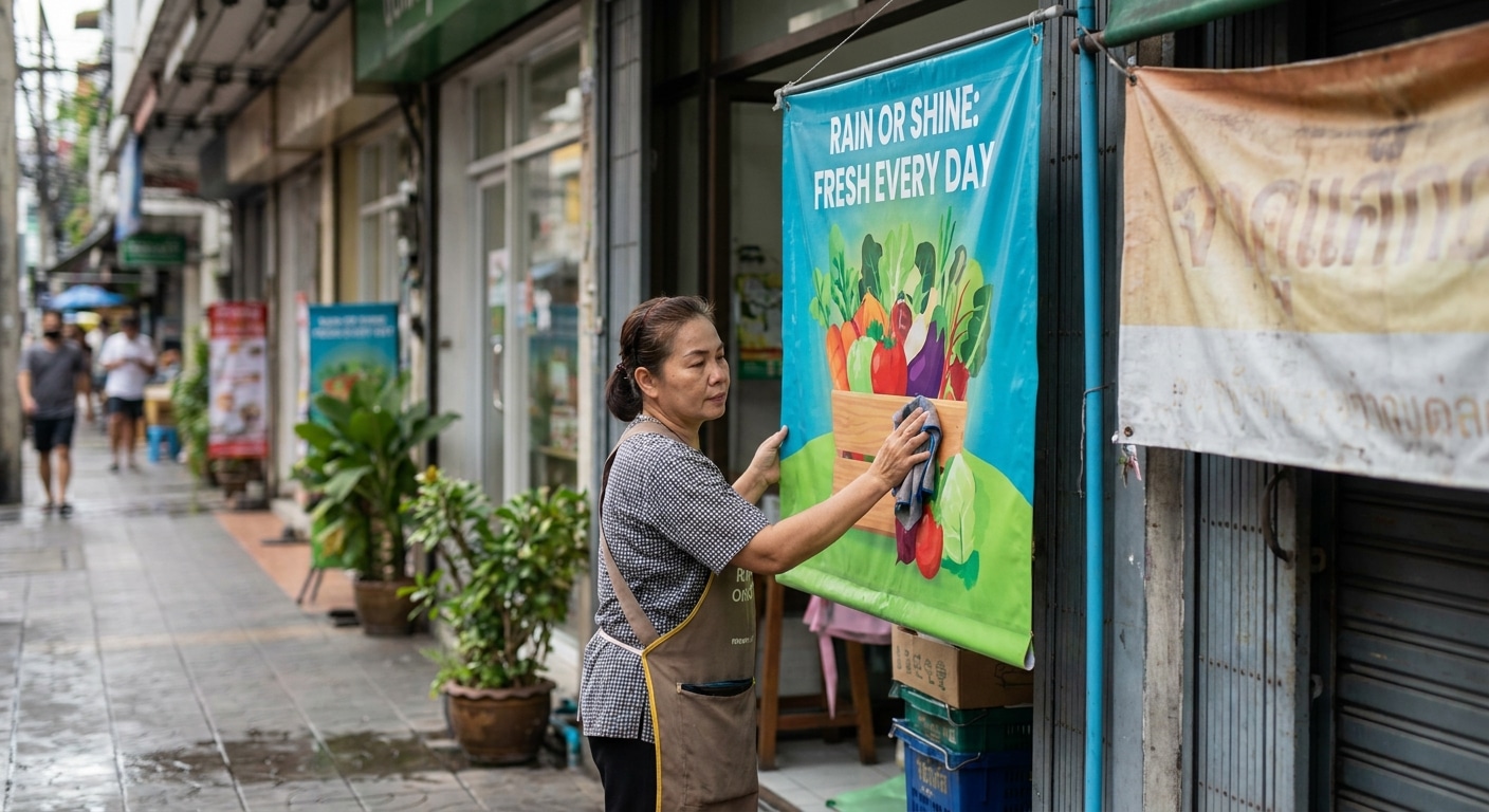 5 วิธีดูแลป้ายไวนิลและป้ายโฆษณา ให้สีสดทนแดดทนฝน - outdoor-vinyl-sign-maintenance