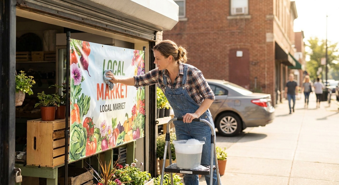 วิธีดูแลป้ายโฆษณาและป้ายไวนิลให้สีสดทนแดดทนฝน - outdoor-vinyl-signage-maintenance-tips