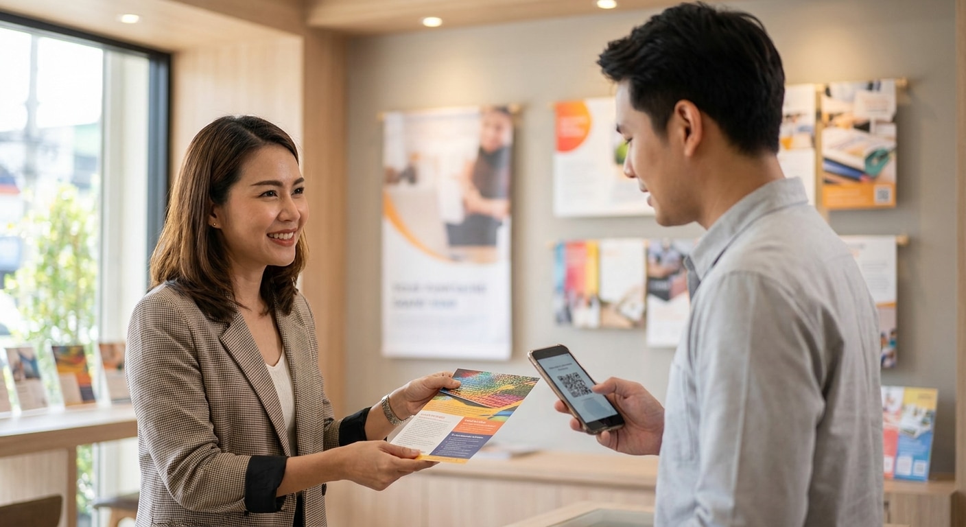 กลยุทธ์สื่อสิ่งพิมพ์ 2026 เชื่อมลูกค้าออฟไลน์สู่ออนไลน์ - print-marketing-offline-online