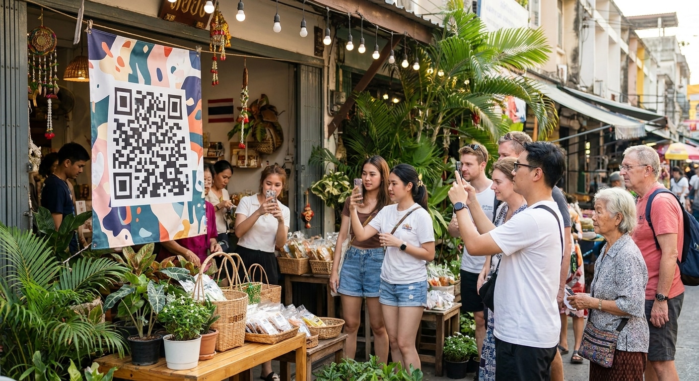 ป้ายโฆษณาดึงลูกค้า! เทคนิคใช้ QR Code เพิ่มยอดขายร้าน SME - qr-code-o2o-marketing-print-sme