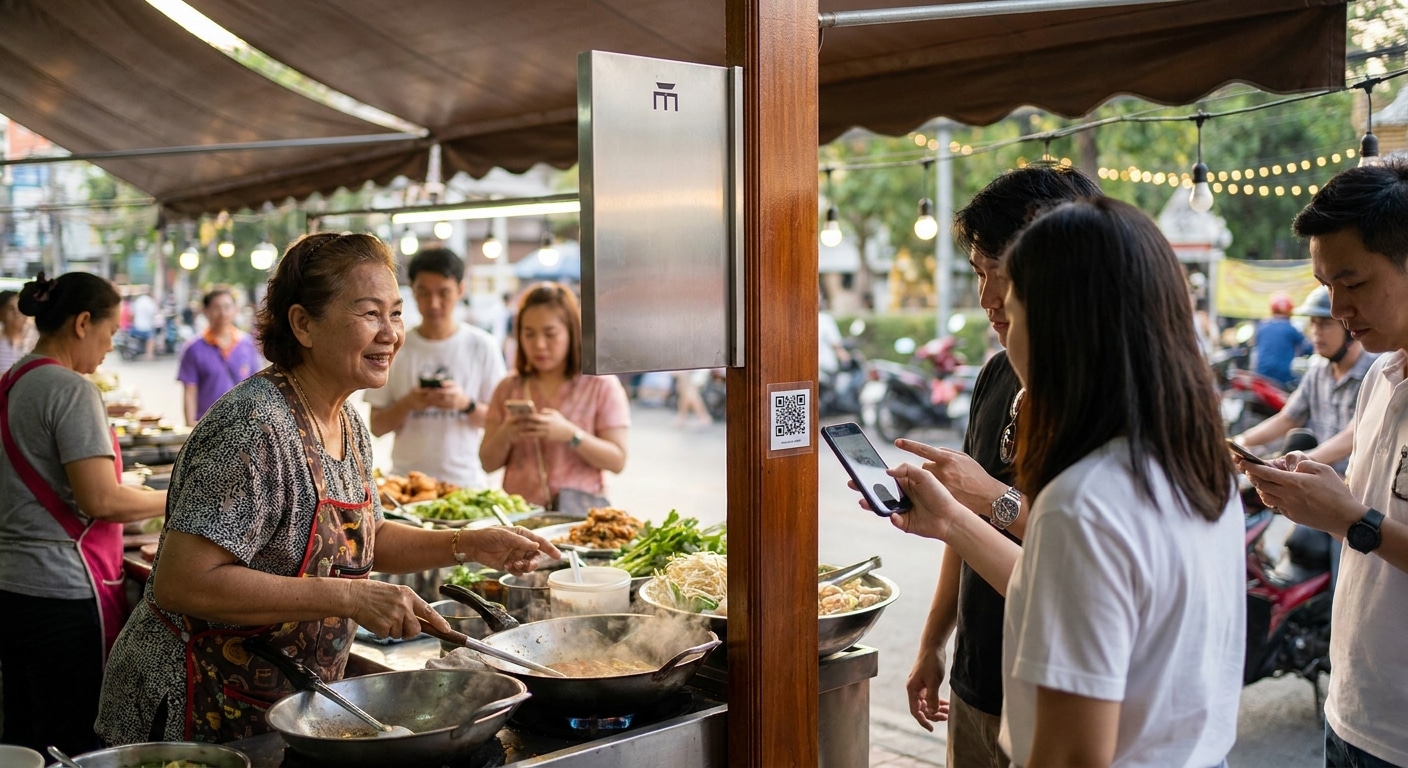 เพิ่มยอดขายหน้าร้านด้วยป้ายและสติ๊กเกอร์ QR Code - qr-code-sticker-marketing