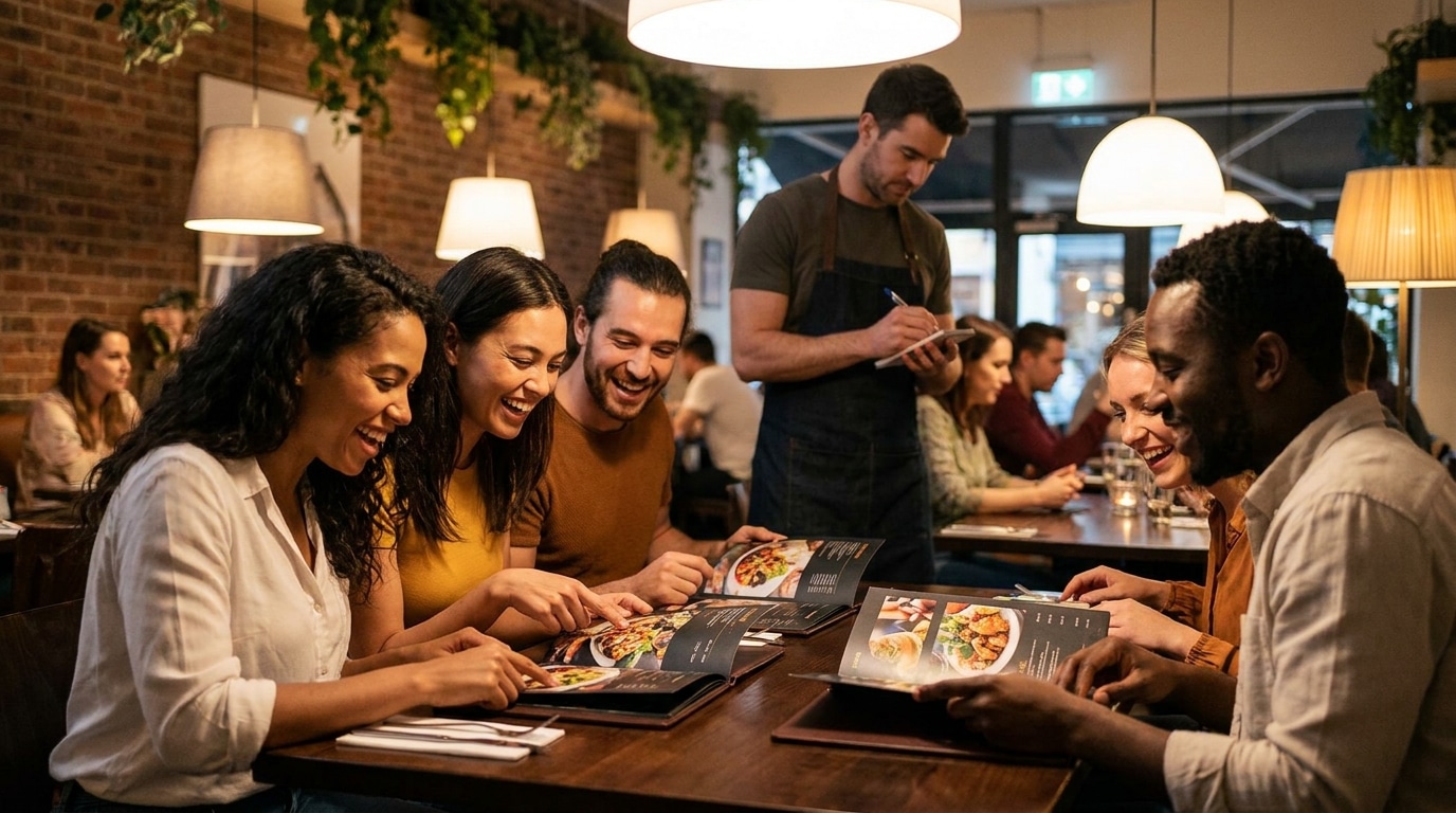เทคนิคออกแบบเมนูอาหาร ให้อ่านง่าย เพิ่มยอดขายร้าน - restaurant-menu-design-tips