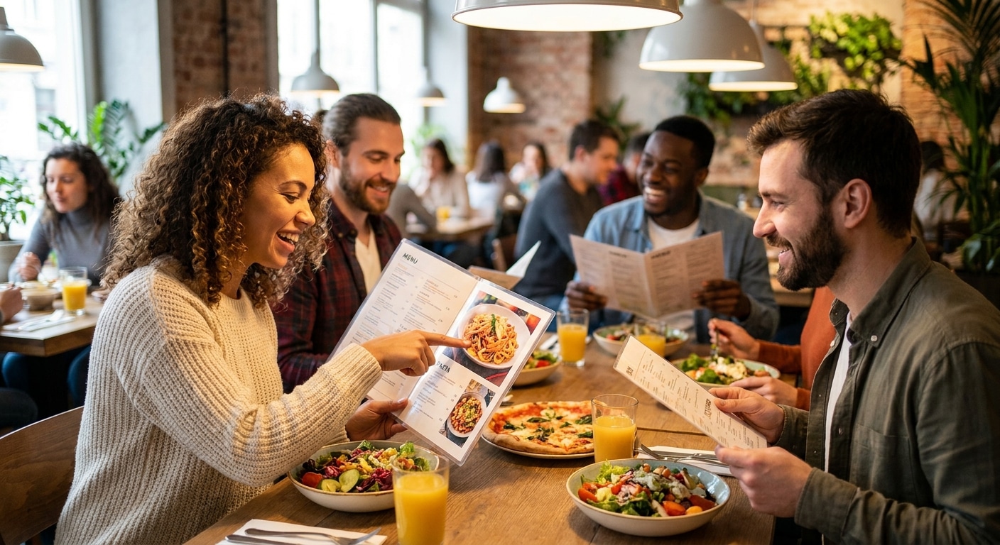 เทคนิคทำเมนูอาหารให้ขายดี ลูกค้าสั่งเพิ่มใน 1 นาที - restaurant-menu-design-tips