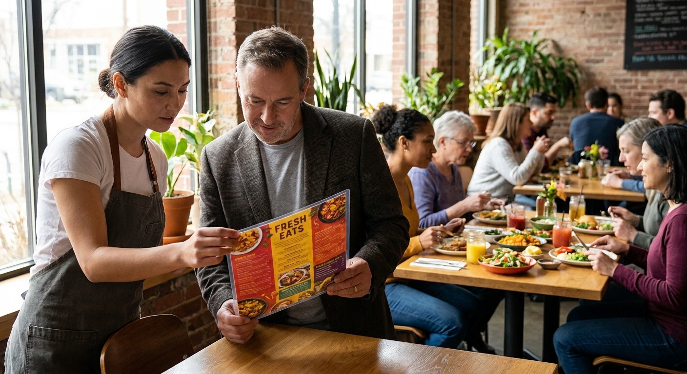 ทริคเลือกกระดาษพิมพ์เมนูร้านอาหาร ทนน้ำ สีสด ยอดขายปัง - restaurant-menu-printing-tips
