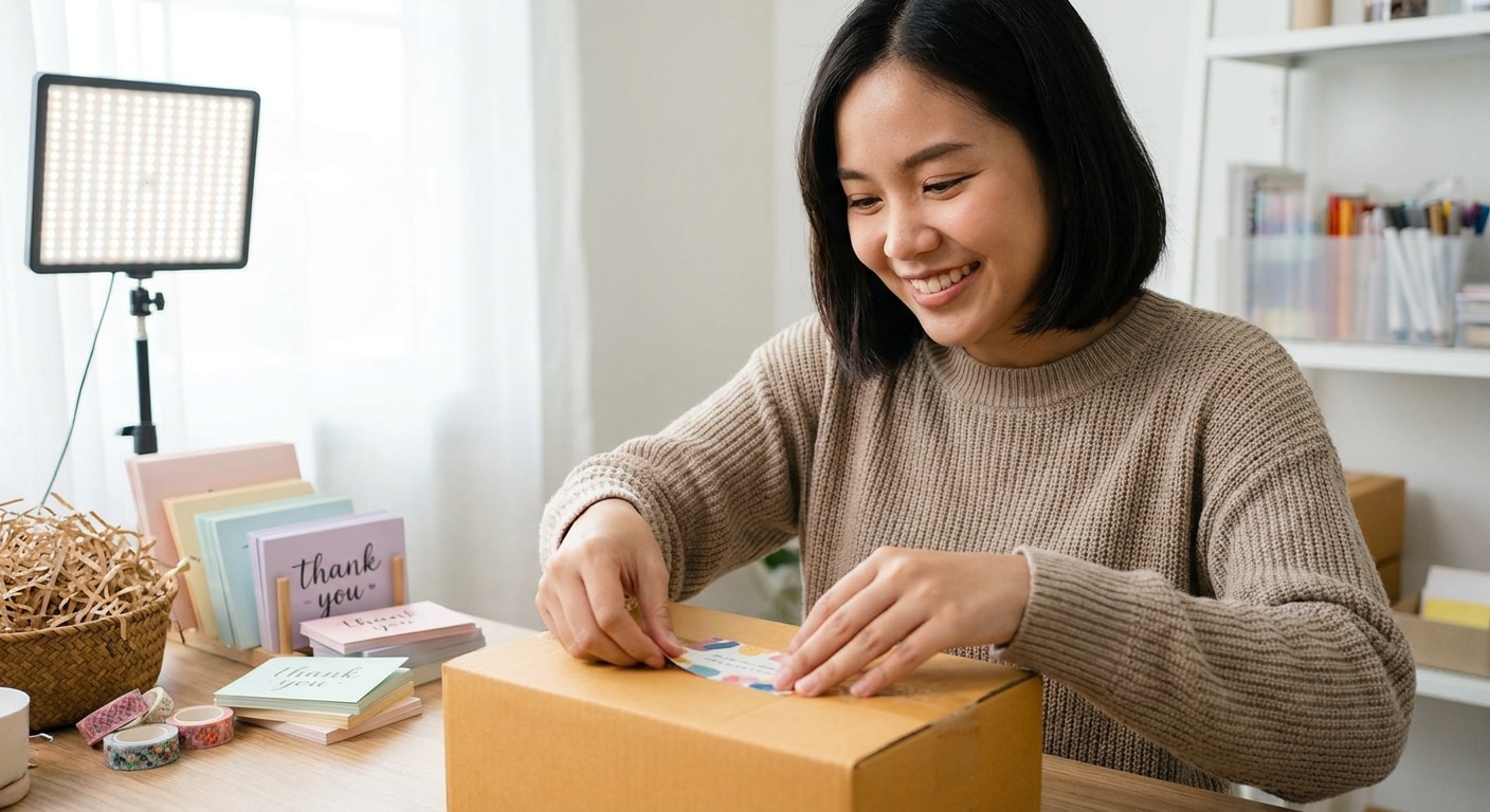 เทคนิคทำสติ๊กเกอร์และการ์ดขอบคุณ สร้างยอดขายซ้ำให้ SME - unboxing-print-marketing-tips