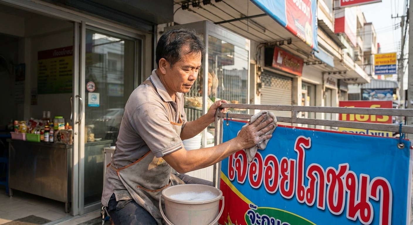 วิธีดูแลป้ายไวนิลหน้าร้านให้สีสด ยืดอายุใช้งาน - vinyl-banner-maintenance-tips