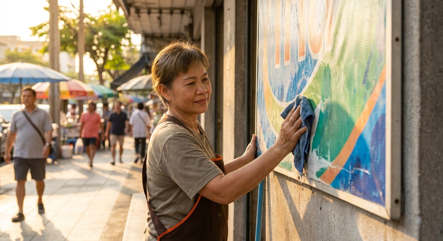 วิธีดูแลป้ายไวนิลหน้าร้านให้สีสด ทนแดด ไม่ซีดไว - vinyl-sign-maintenance-care-tips