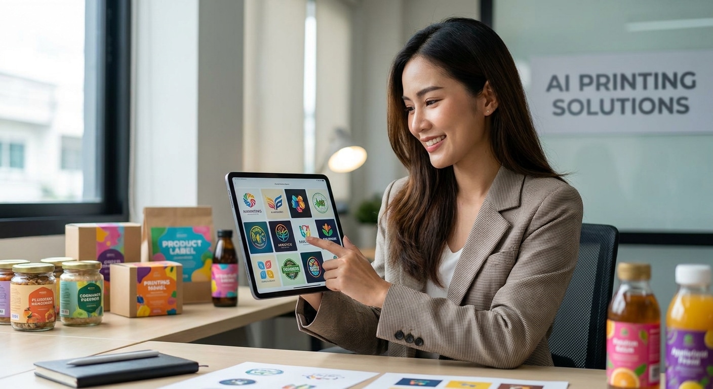 ส่องเทรนด์ AI ออกแบบโลโก้และฉลาก อนาคตสื่อสิ่งพิมพ์ 2026 - ai-design-printing-trend-2026