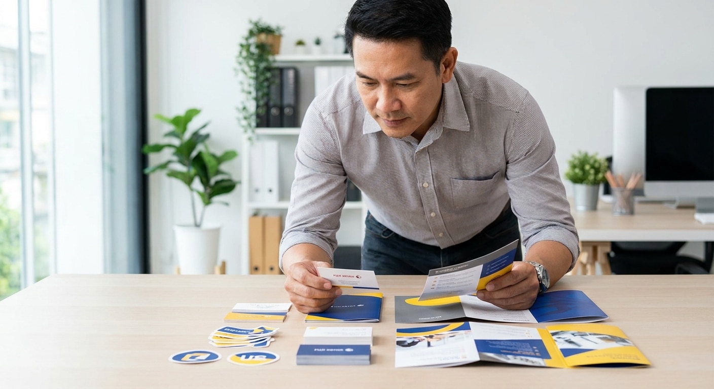 คุมโทนสีแบรนด์อย่างไร? ให้สื่อสิ่งพิมพ์และโลโก้ดูโปร - brand-color-print-design