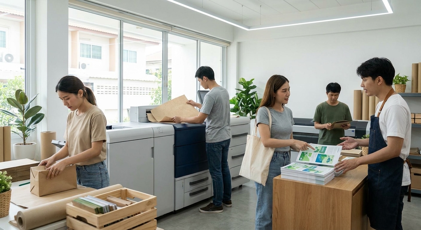 เทรนด์สื่อสิ่งพิมพ์รักษ์โลก 2027 ที่ SME ไทยต้องจับตามอง - eco-friendly-printing-trend-2027