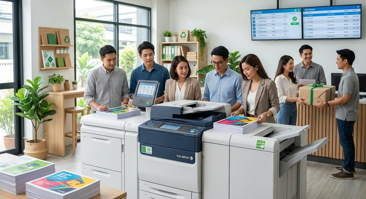 เทรนด์สิ่งพิมพ์รักษ์โลก 2027 นวัตกรรมหมึกพิมพ์แห่งอนาคต - eco-friendly-printing-trends