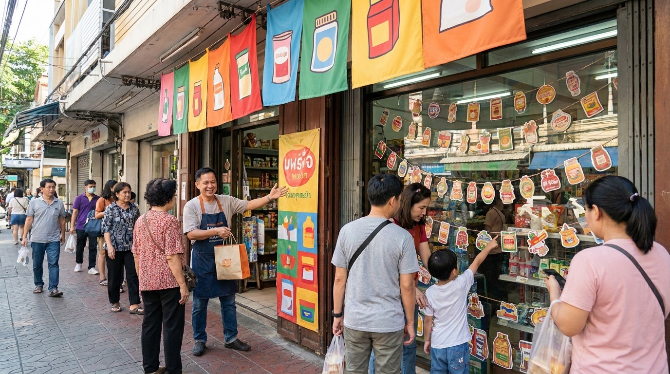 3 เทคนิคจัดร้านด้วยป้ายโฆษณา ดึงดูดลูกค้าเพิ่มยอดขาย - increase-sales-offline-signage