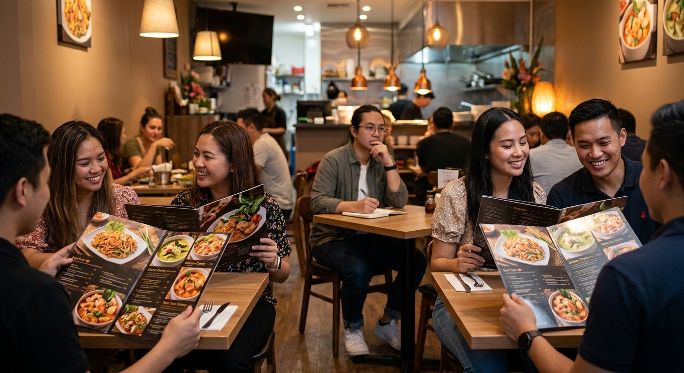 เทคนิคออกแบบและพิมพ์เมนูอาหารให้ภาพสวย สีสด กระตุ้นยอดขาย - menu-design-printing-tips-restaurant