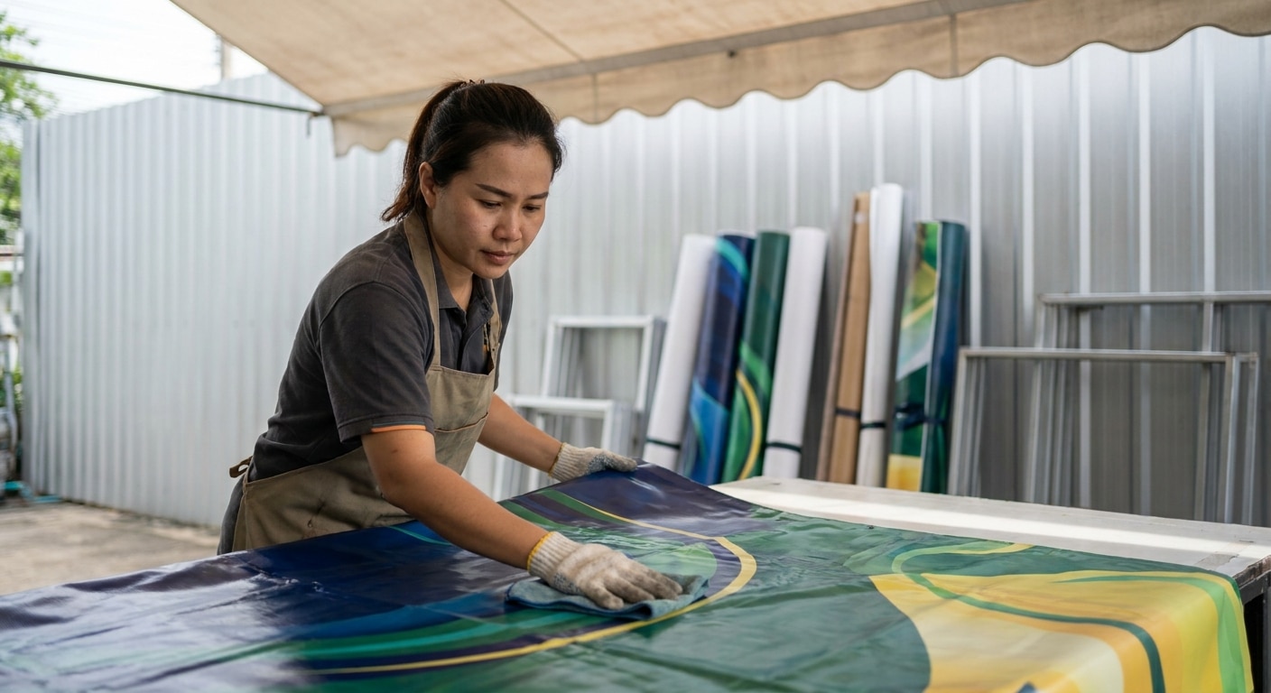 วิธีดูแลป้ายโฆษณาและสแตนดี้ให้สีสดทนทาน ใช้งานได้นาน - outdoor-signage-maintenance-tips