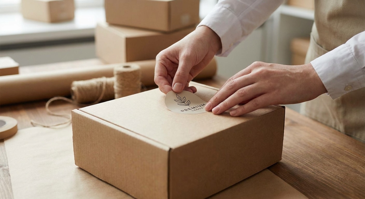 5 ไอเดียทำสติ๊กเกอร์ติดกล่องพัสดุ สร้างความประทับใจแรก - packaging-sticker-unboxing-ideas