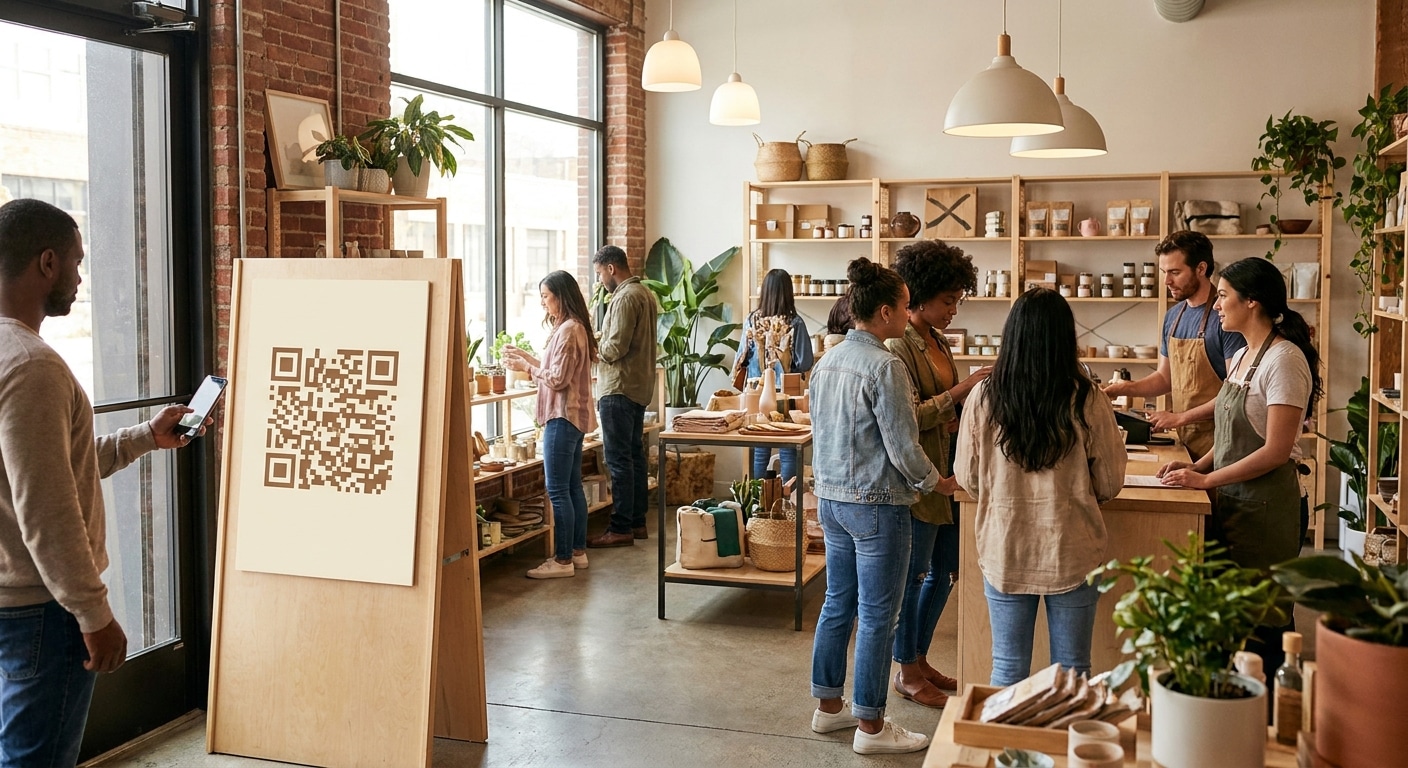 ป้ายโฆษณาติด QR Code เทคนิคเชื่อมลูกค้าออฟไลน์สู่ออนไลน์ - print-media-qr-code-marketing