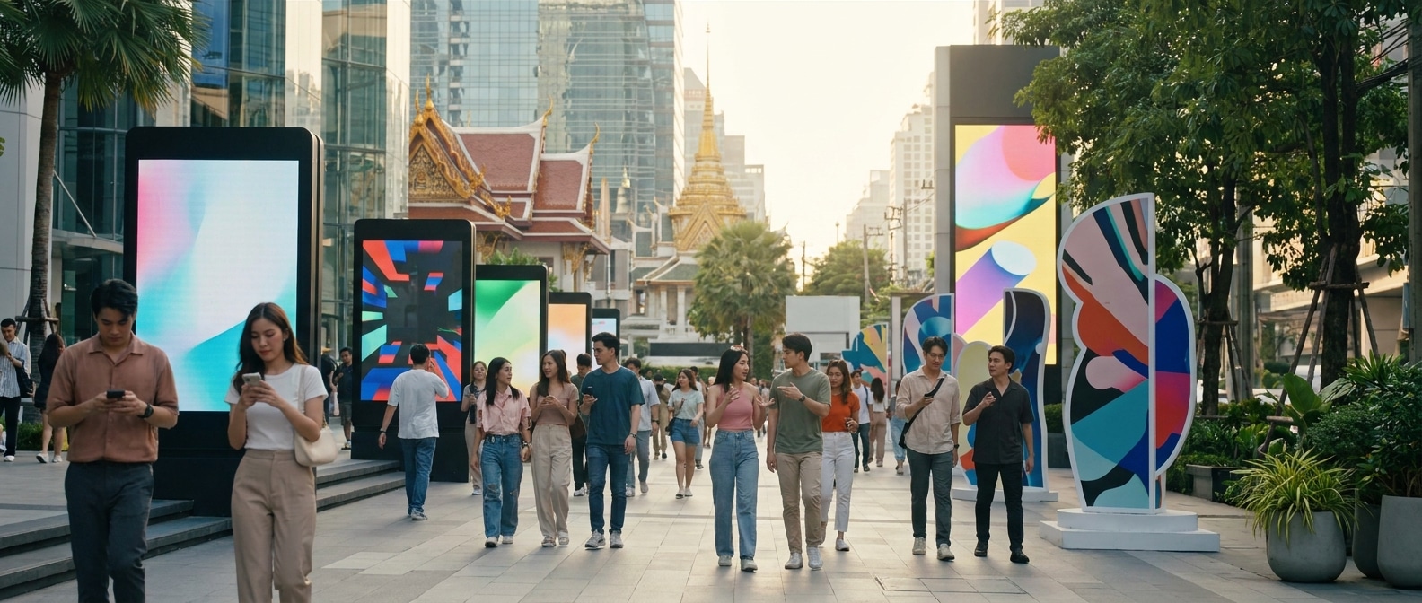 เจาะเทรนด์สื่อสิ่งพิมพ์ 2026 ทำไมป้ายโฆษณาออฟไลน์ถึงมาแรง - print-media-trends-offline-signage