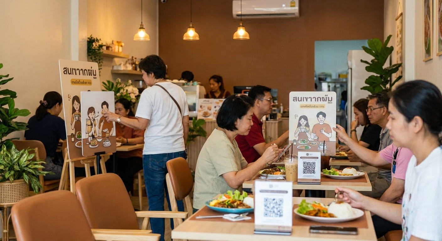 เทคนิคทำป้ายสแตนดี้และเมนู QR Code เพิ่มยอดขายร้านอาหาร - qr-code-standee-menu-marketing
