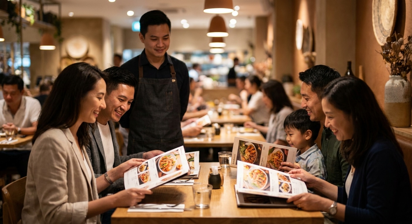 จิตวิทยาออกแบบเมนูอาหาร จัดวางอย่างไรให้ยอดขายพุ่ง - restaurant-menu-design-psychology