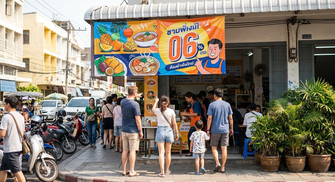 เทคนิคทำป้ายไวนิลหน้าร้านให้สะดุดตา ดึงดูดลูกค้าเข้าร้าน - storefront-vinyl-banner-tips