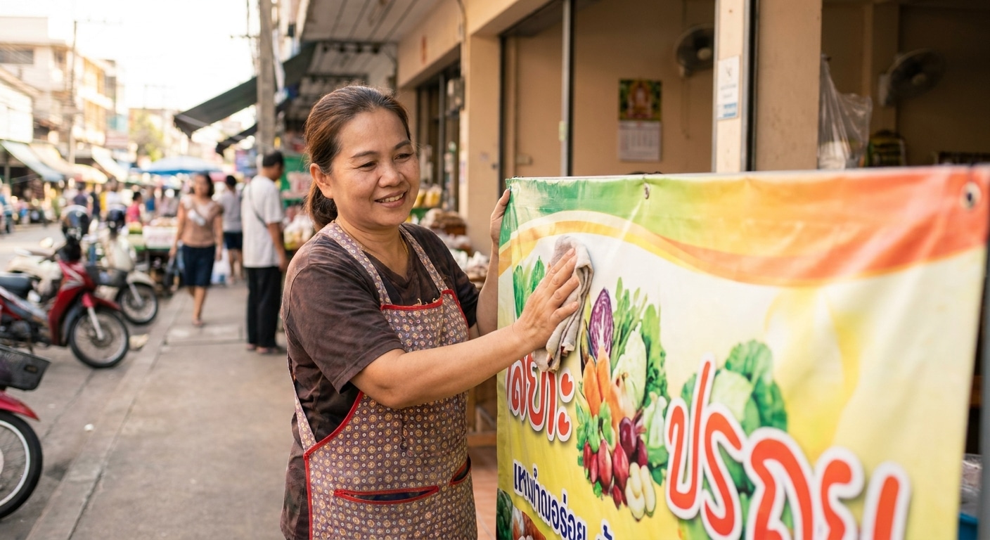 เคล็ดลับดูแลป้ายไวนิลหน้าร้านให้สีสดทนแดด ยืดอายุใช้งาน - vinyl-banner-maintenance-tips