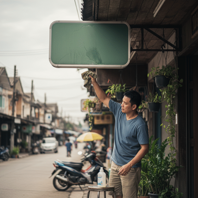 ยืดอายุ ‘ป้ายไวนิล’ 3 เทคนิคดูแลสีสด ไม่ซีดจาง