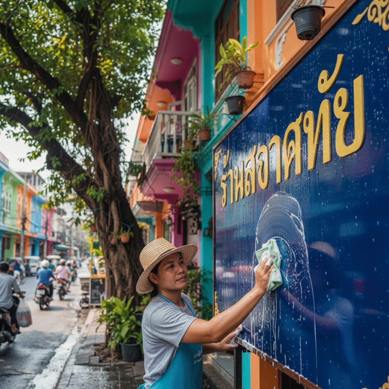 ยืดอายุ ‘ป้ายไวนิล’: 4 วิธีดูแลรับแดด-ฝนเมืองไทย